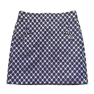 Anne Taylor Loft purple & white patterned skirt, size 4